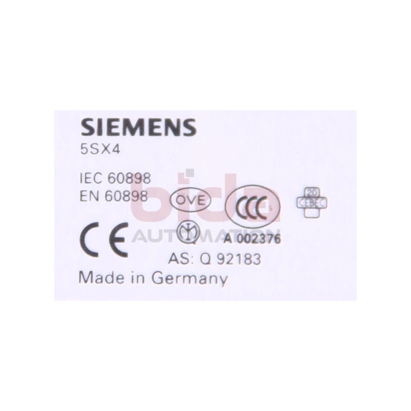 Siemens C6 5SX4 106-7 Leistungsschutzschalter Miniature circuit breaker