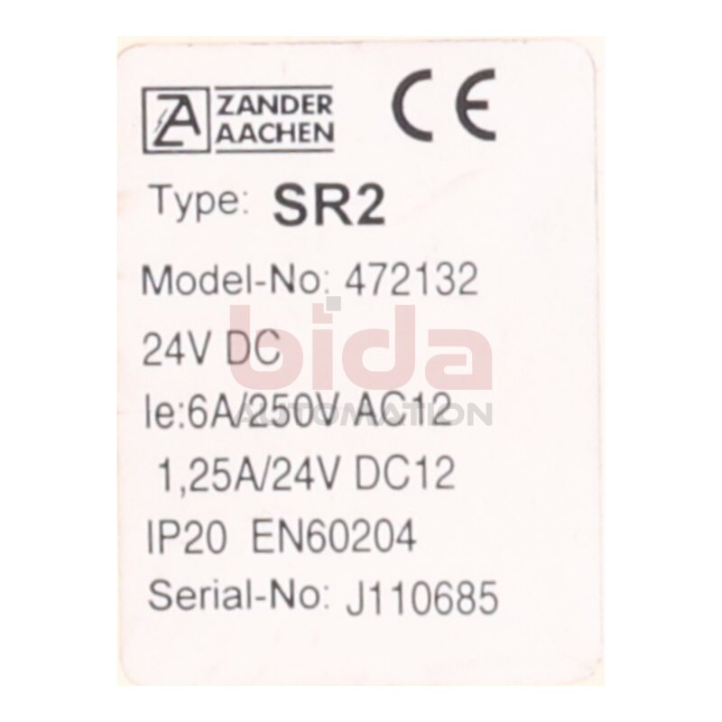 Zander Aachen SR2 472132 Sicherheits Not Aus Relais Safety emergency shutdown relay