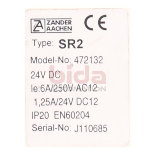 Zander Aachen SR2 472132 Sicherheits Not Aus Relais Safety emergency shutdown relay