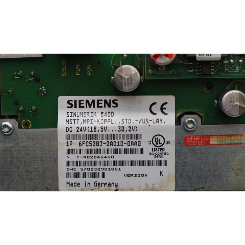 Siemens Sinumerink 840D 6FC5203-0AD10-0AA0 Maschinensteuertafel Machine control panel