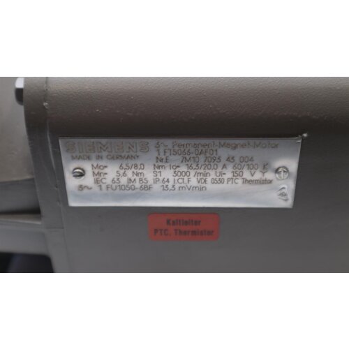 Siemens 1FT5066-0AF01 Permanent Magnet Motor Permanent magnet motor