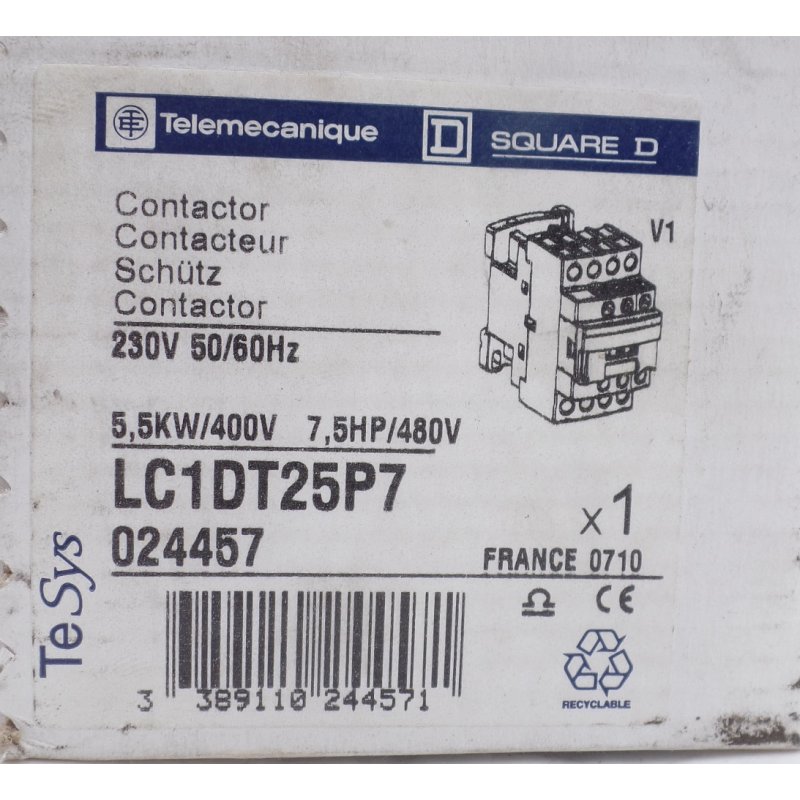 Telemecanique LC1DT25P7 Sch&uuml;tz Contactor 230V 50/60Hz