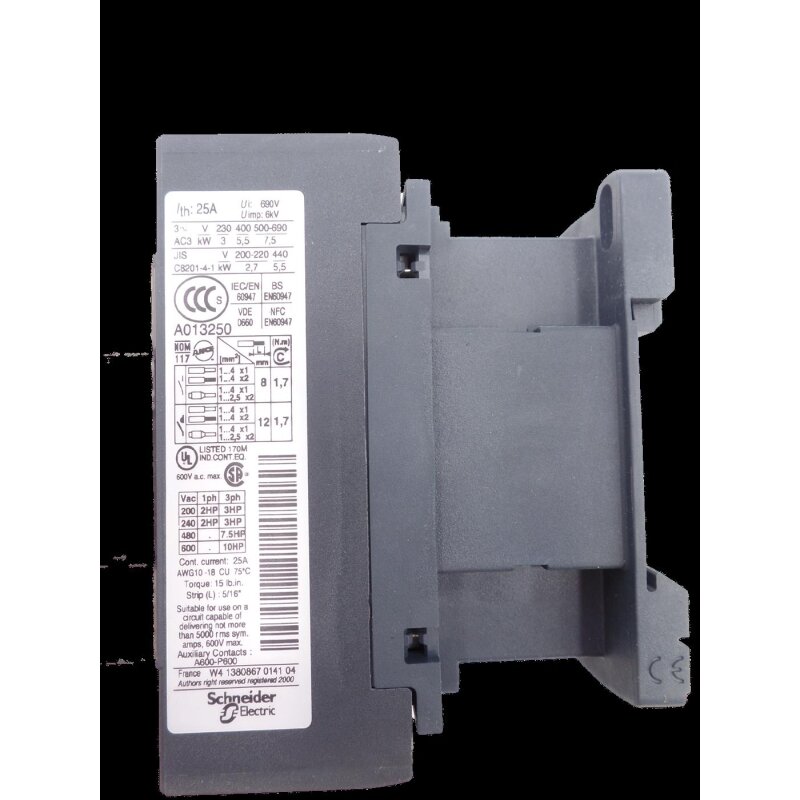 Telemecanique LC1DT25P7 Sch&uuml;tz Contactor 230V 50/60Hz