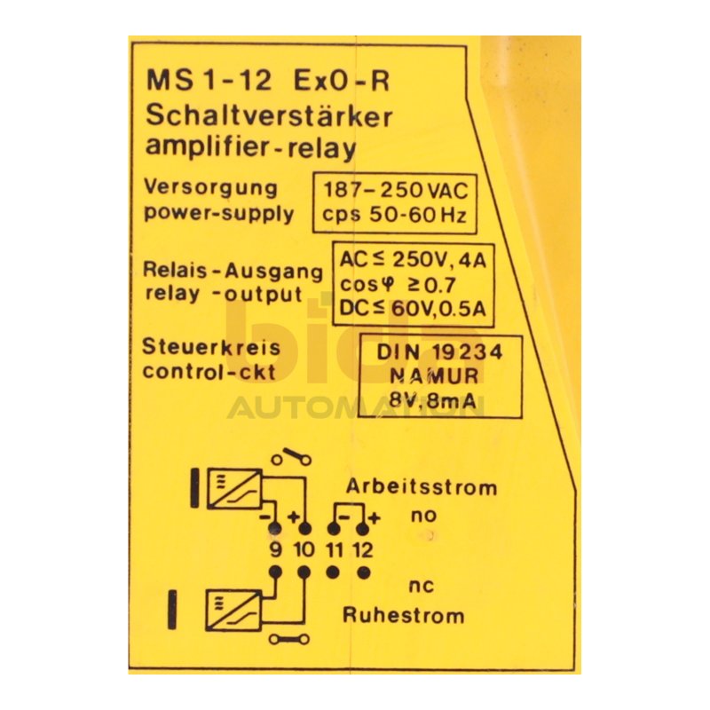 Turck MS1-12 Ex0-R Trennschaltverst&auml;rker switching amplifier