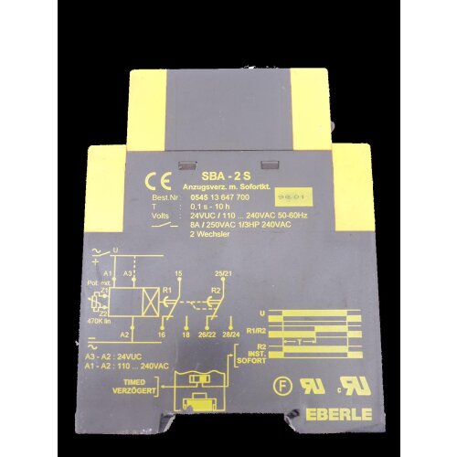Eberle SBA-2S Zeitrelais timing relay 230V 50/60Hz