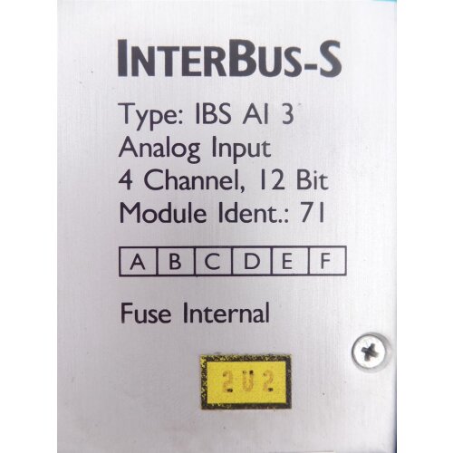 Phoenix Contact IBS AI 3 INTERBUS-S analog input Module-ID 71