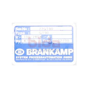 Brankamp Process Control GT90 Display Touchscreen...