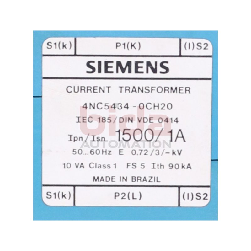 Siemens 4NC5434-0CH20 Aufsteckwandler Current transformer