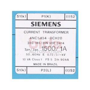 Siemens 4NC5434-0CH20 Aufsteckwandler Current transformer