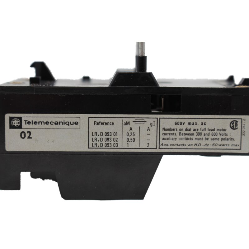 Telemecanique LR1-D09302 0,16-0,25 &Uuml;berlastrelais Overload relay
