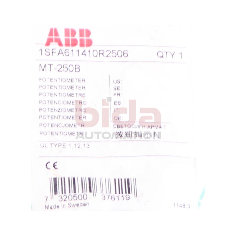 ABB 1SFA611410R2506 Potentiometer Potenziometer