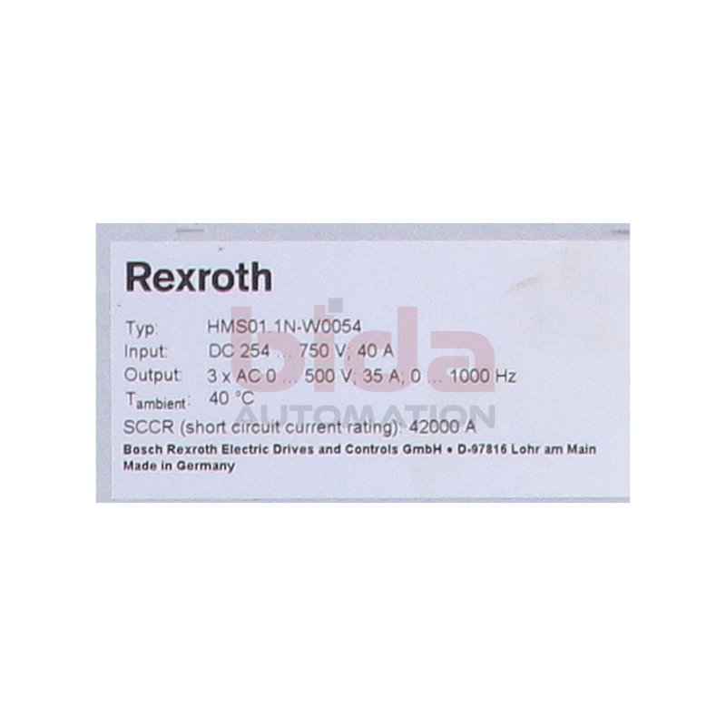 Rexroth HMS01.1N-W0054-A-07-NNNN Wechselrichter Inverter