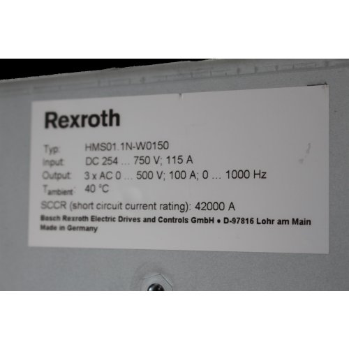 Rexroth HMS01.1N-W0150-A-07-NNNN Einzelachs Wechselrichter Inverter