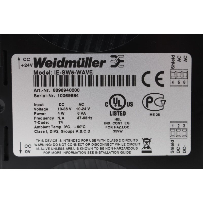 Weidm&uuml;ller IE-SW5-WAVE Netzwerkswitch Schalter Network switch