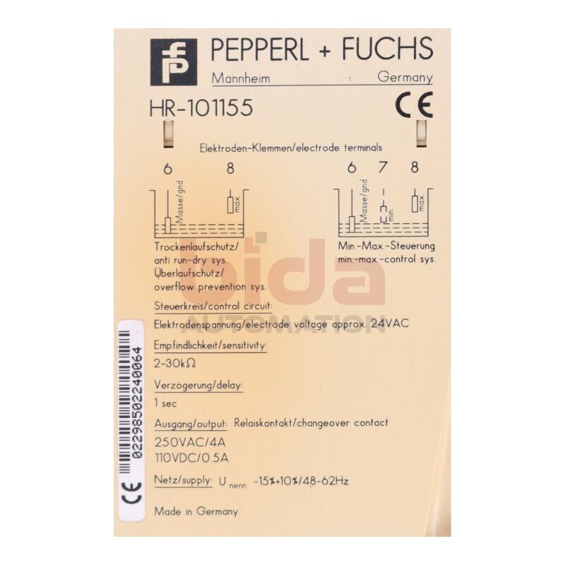 Pepperl + Fuchs HR-101155 Relais Relay