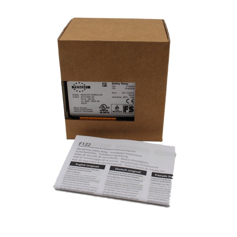 Tesch F122x04 Sicherheitsrelai Safety Relay 24 V 07400036
