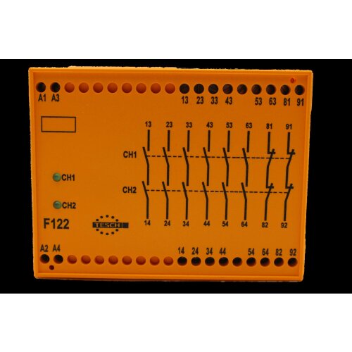 Tesch F122x04 Sicherheitsrelai Safety Relay 24 V 07400036