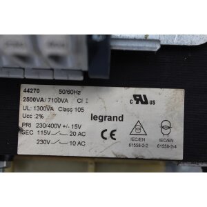 Legrand  LE 44270 Transformer Isolating Transformer 2500VA