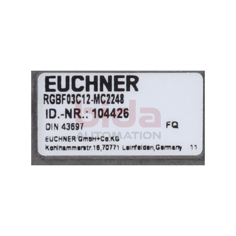 Euchner RGBF03C12-MC2248 Einbaugrenztaster fixing limit switches Nr.104426