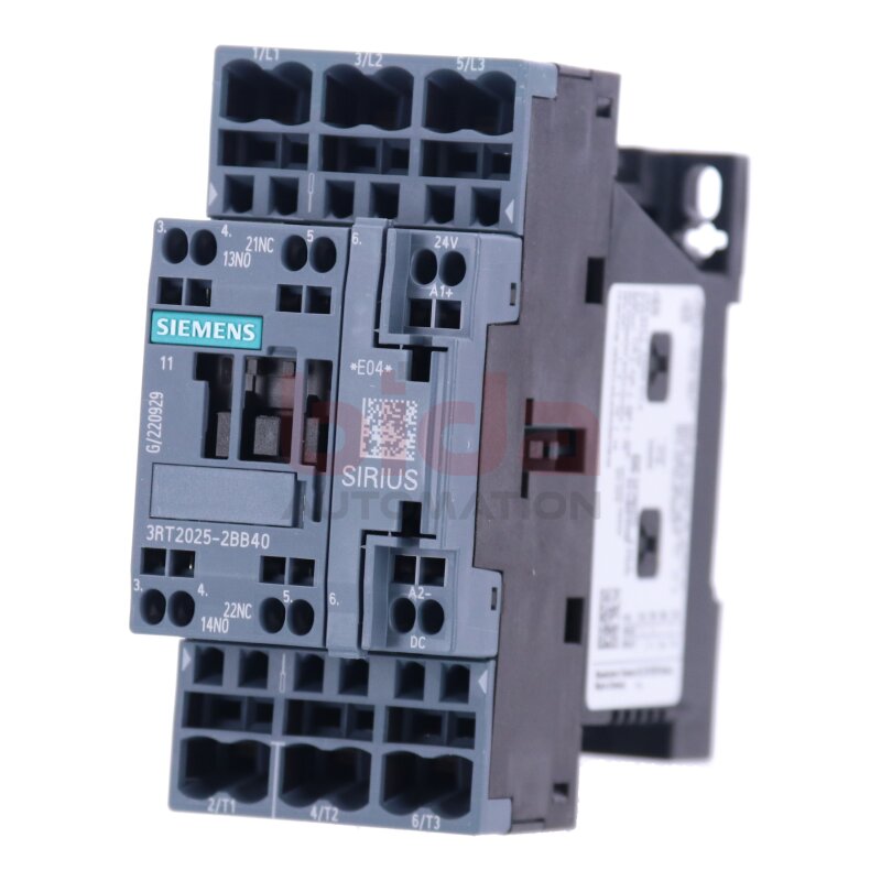 Siemens Sirius 3RT2025-2BB40 / 3RT2 025-2BB40  Leistungssch&uuml;tz Power Contactor 24V  3polig