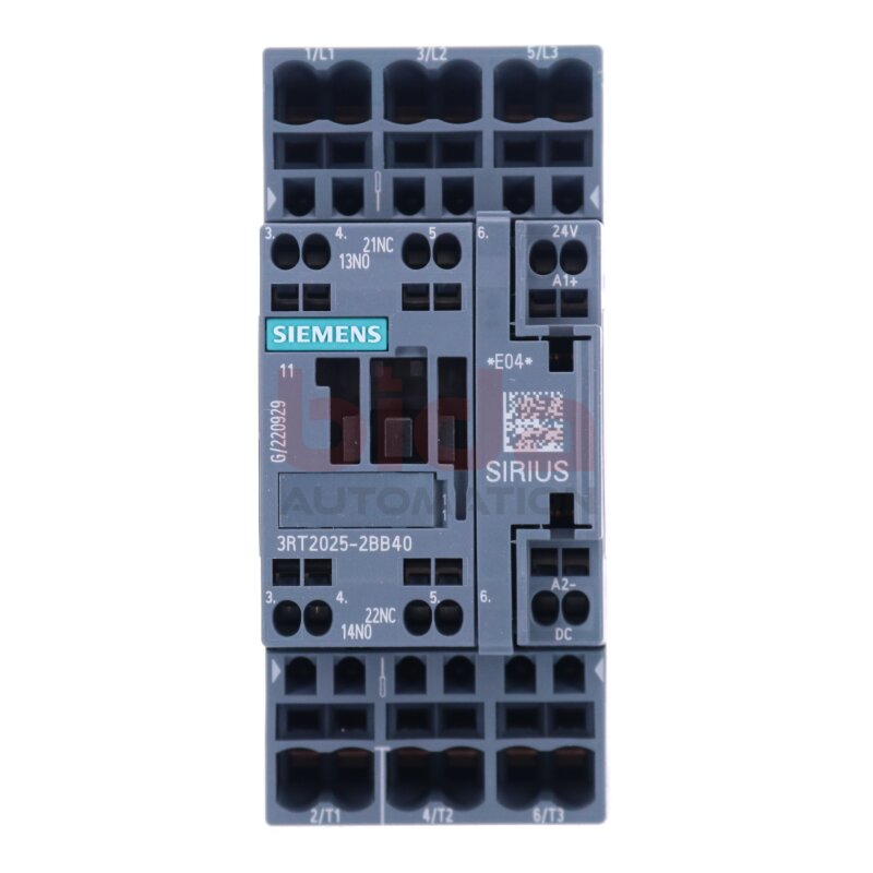 Siemens Sirius 3RT2025-2BB40 / 3RT2 025-2BB40  Leistungssch&uuml;tz Power Contactor 24V  3polig