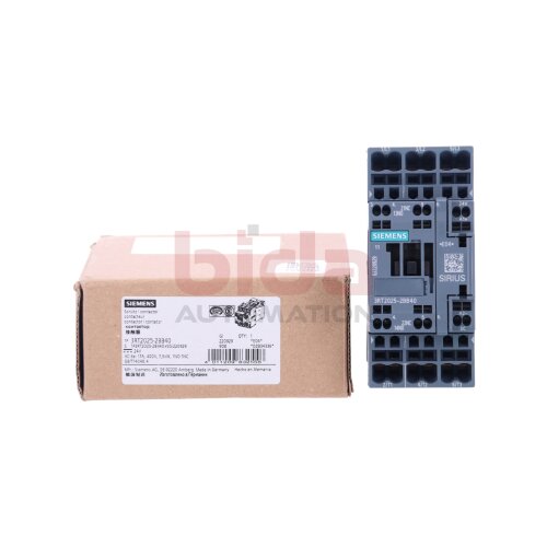 Siemens Sirius 3RT2025-2BB40 / 3RT2 025-2BB40  Leistungssch&uuml;tz Power Contactor 24V  3polig