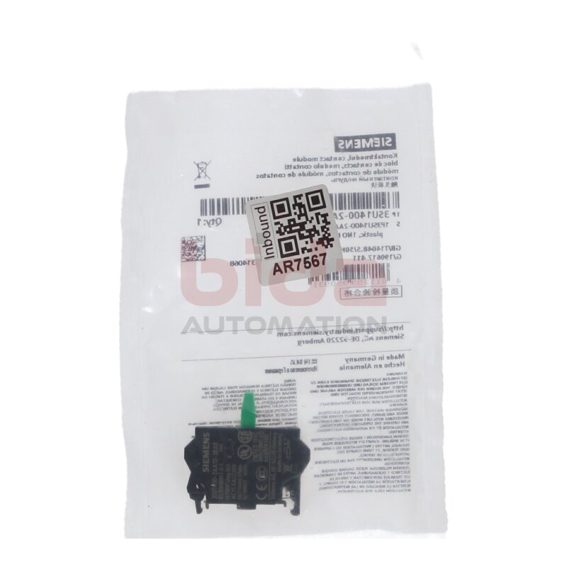 Siemens 3SU1400-2AA10-3BA0 Kontaktmodul Contact Module