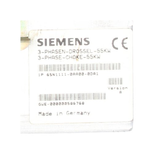 Siemens 6SN1111-0AA00-0DA1 Transformator 3-Phasen-Drossel 55kW