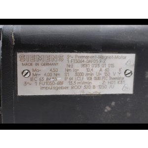 Siemens 1FT5064-0AF01-9-Z 3-Phasen Permanent Magnetmotor
