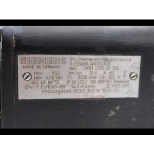 Siemens 1FT5064-0AF01-9-Z 3-Phasen Permanent Magnetmotor