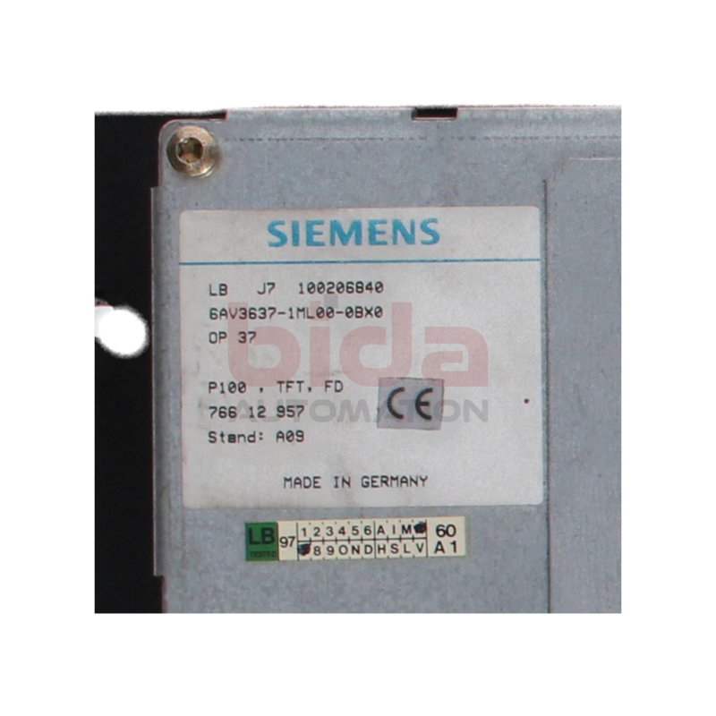 Siemens 6AV3637-1ML00-0BX0 OP37 PENTIUM 100MHZ Operator Panel Bedienger&auml;t