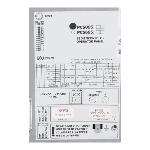Lauer PCS095 Bedienger&auml;t Bedieneinheit Operator Panel