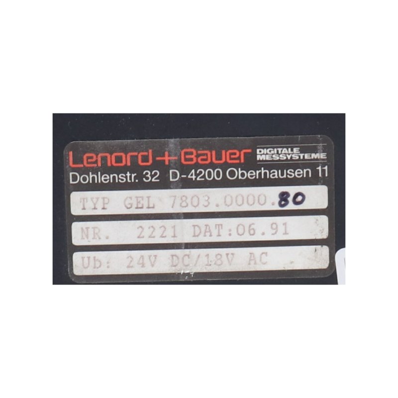lenard+bauer GEL7803.0000.80 Positionssteuerung Steuerung Position Control