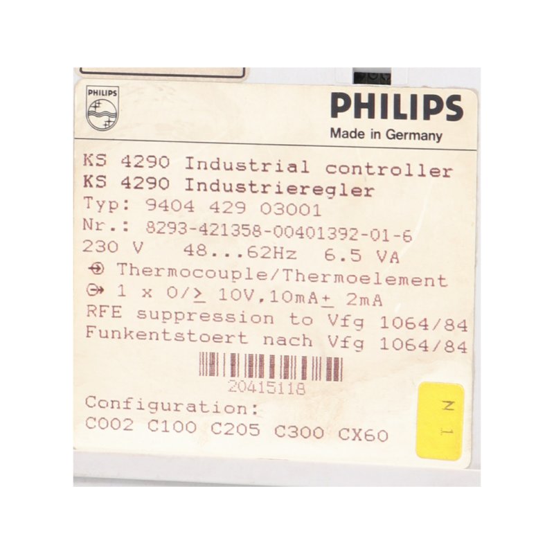 Philips 9404 429 03001 Industrieregler Industrial controller