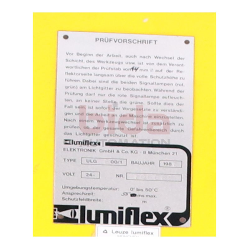 Lumiflex UGL 00/1 706 686 Lichtschranke Photoelectric Barrier 55 ms