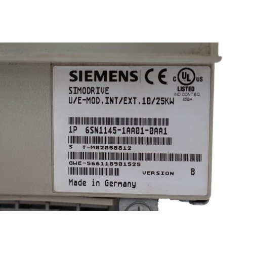 Siemens 6SN1145-1AA01-0AA1 Simodrive U/E Modul 10/25kW