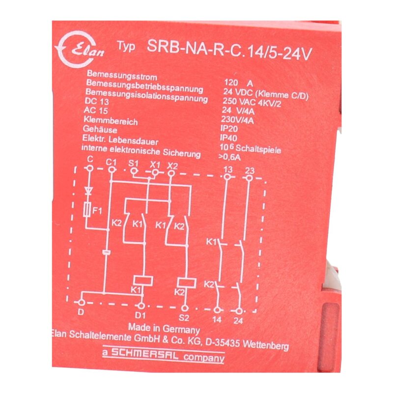 Elan SRB-NA-R-C.14/5-24V Sicherheitsrelais Safety relay