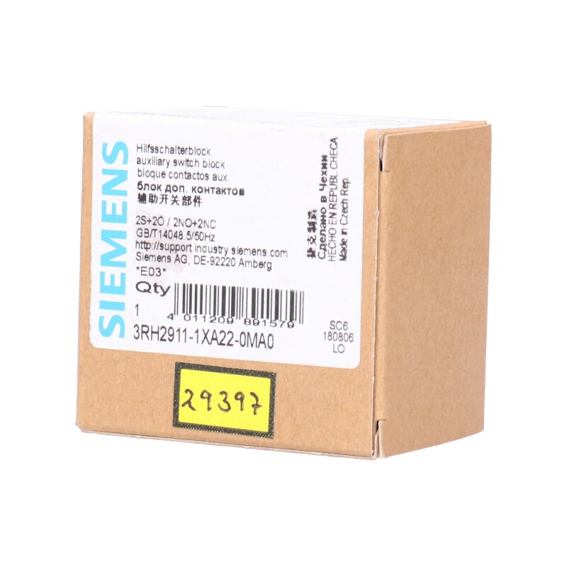 Siemens 3RH2911-1XA22-0MAO Hilfsschalterblock Auxiliary Switch Block