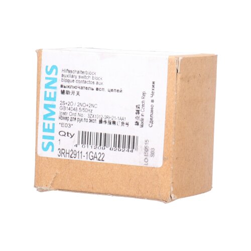 Siemens 3RH2911-1GA22 Hilfsschalterblock Auxiliary Switch Block