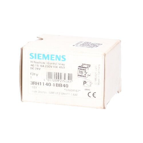 Siemens 3RH1140-1BB40 Hilfesch&uuml;tz  Contactor Relay