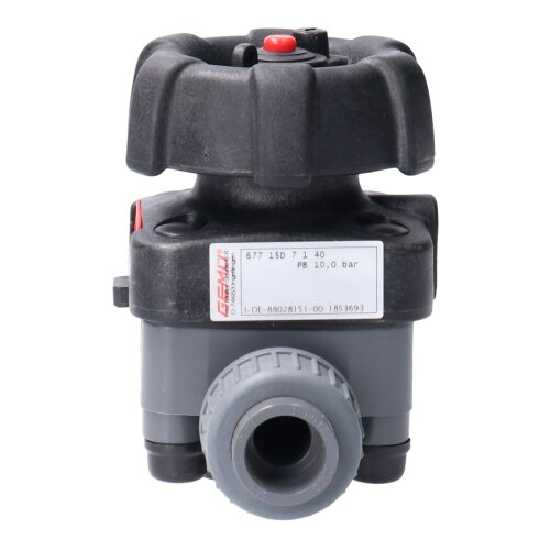 Gem&uuml; 677 15D 7 1 40 Kunststoff Membranventil  Plastic Diaphragm Valve