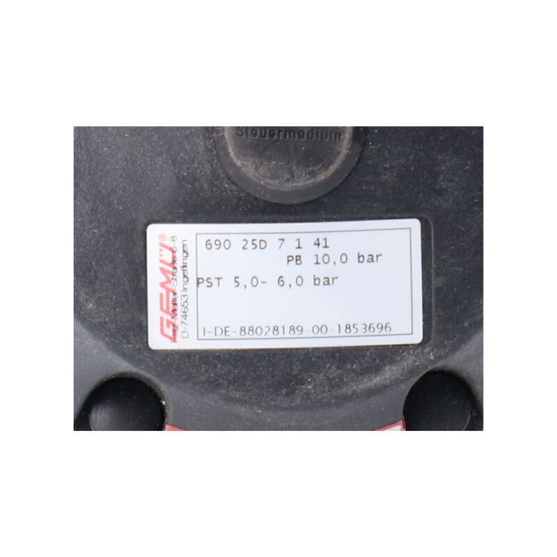 Gem&uuml; 690 25D 7 1 41 Membranventil phneumatisch  Diaphragm Valve pneumatic