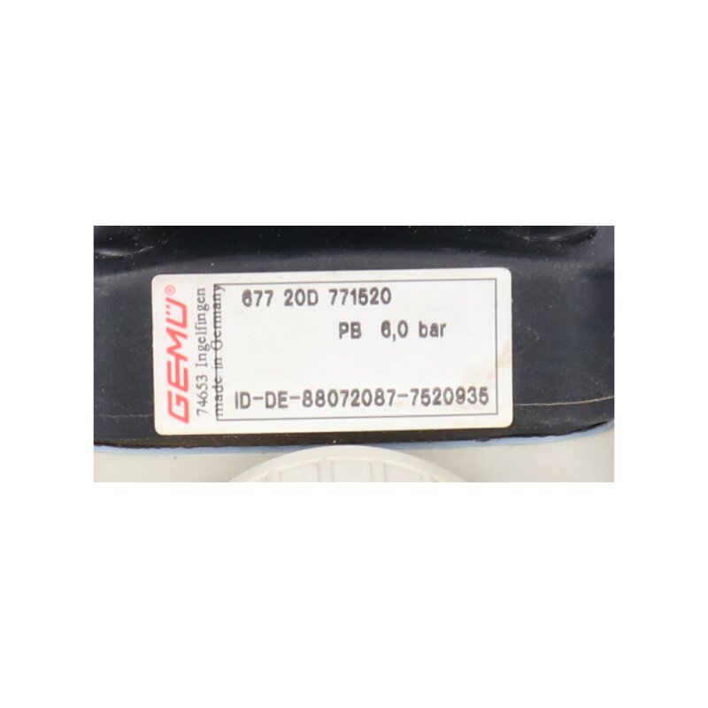Gem&uuml; 77152-0 Kunststoff Membranventil  Plastic Diaphragm Valve
