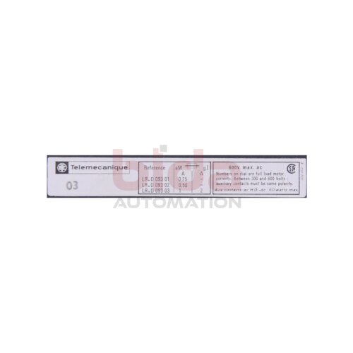 Telemecanique LR1-D09303 Motorschutzrelais Motor Protection Relay