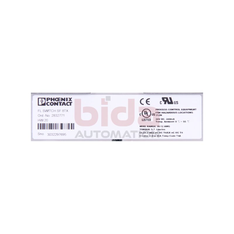 Phoenix Contact 2832771 FL Switch SF 8TX  Ethernet Kommunikations Schalter " Ethernet Switch"