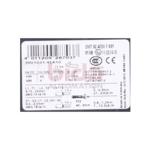 Siemens 3RV1031-4EA10 / 3RV1 031-4EA10 Sirius...