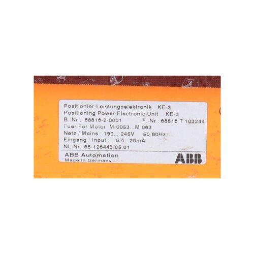ABB 68816-2-0001 Positionier-Leistunselektronik Positioning Power Electronic Unit