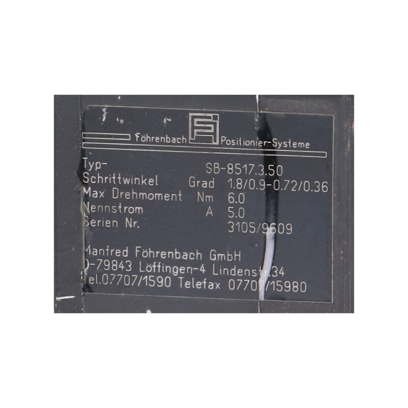 F&ouml;hrenbach SB-8517.3.50 Servomotor Servo Motor
