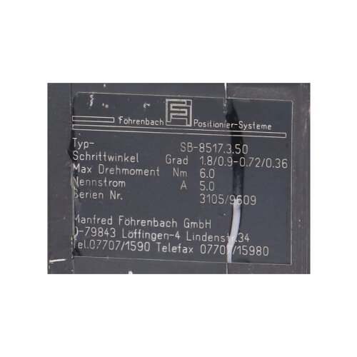F&ouml;hrenbach SB-8517.3.50 Servomotor Servo Motor