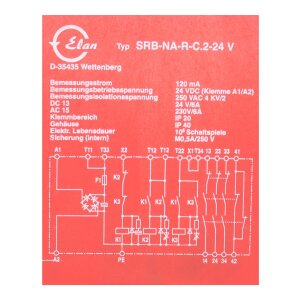 Elan SRB-NA-R-C.2-24 V Sicherheitsrelais Safty Relay